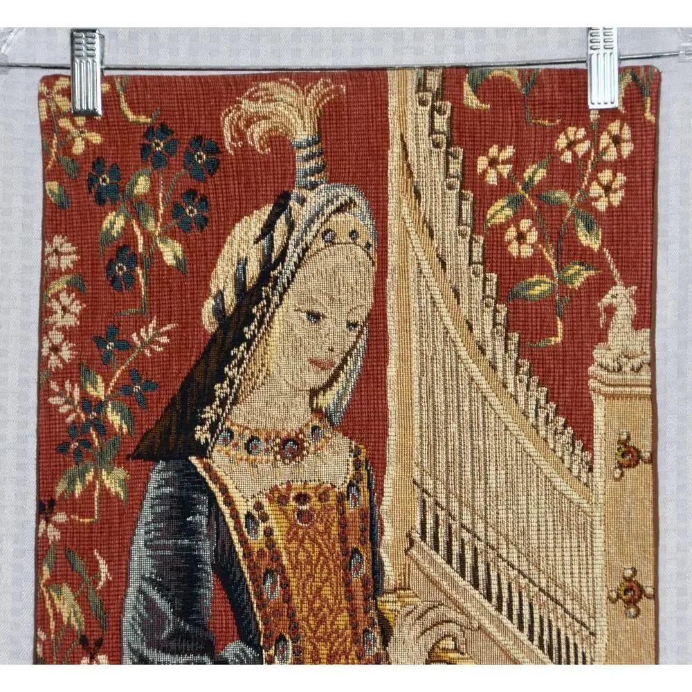 Allan Waller Ltd. Point de l'Halluin Tapestry Lady and the Unicorn Panel #2